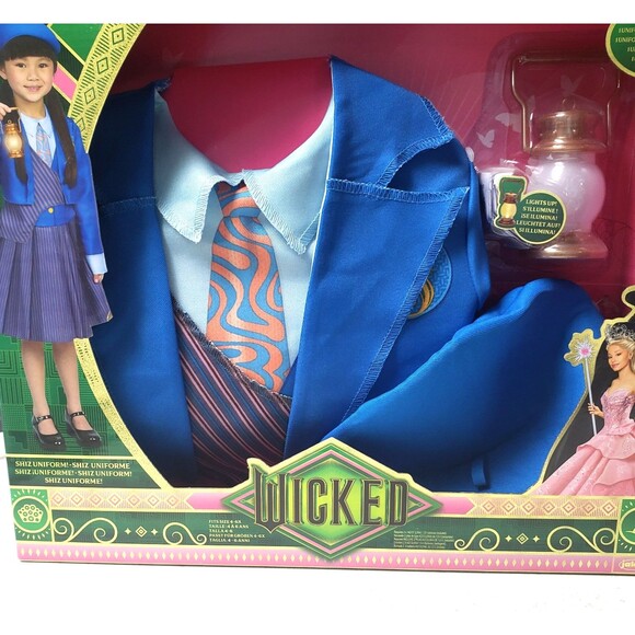 WICKED Shiz University Uniform Costume Hat Lantern Light Up Girls 4-6X Dress Up - Picture 5 of 16